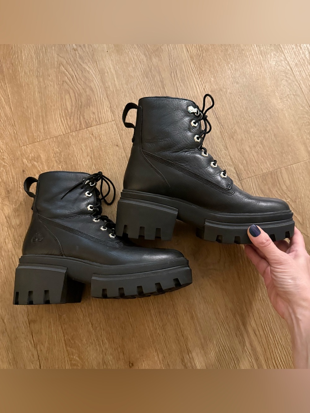 Timberland Waterproof Leather Platform Lace-Up Women's Boots
